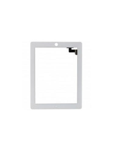 Vitre tactile et bouton home pour iPad 2, Blanc