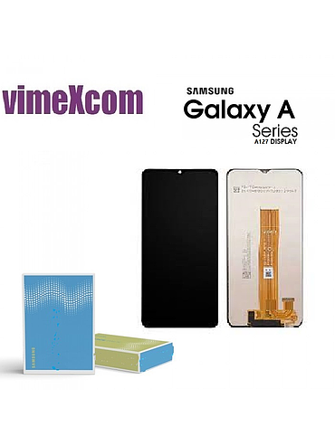  Lcd Samsung A12 2021 GH 82-26485A/26486A-SM-A127  Nero (1040)