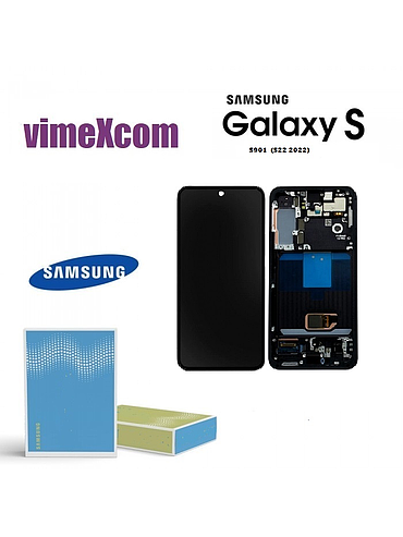 LCD SAMSUNG GH82-27520A/27521A SM S901  (S22 2022) With frame black (SKU 1075)