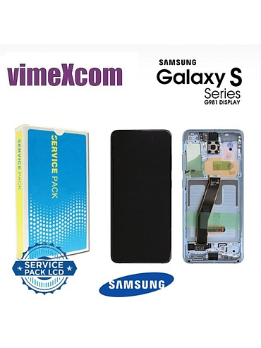 Samsung  LCD SM-G980/G981 (S20 4G/5G  2020) GH82-22131D-22123D BLEU  (sku 1080)